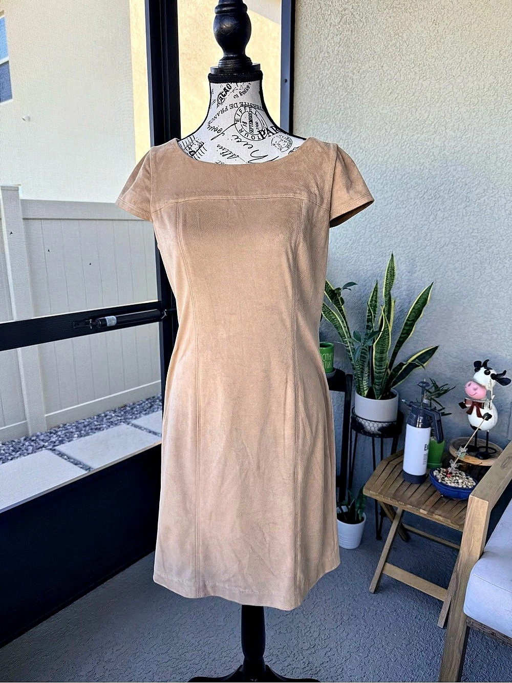 Nanette Lepore Suede Mini Dress in Brown